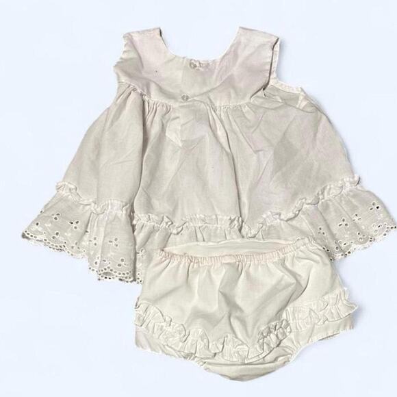 Set of two adorable vintage 2m dresses and bloomers set baby girl - Picture 5 of 5